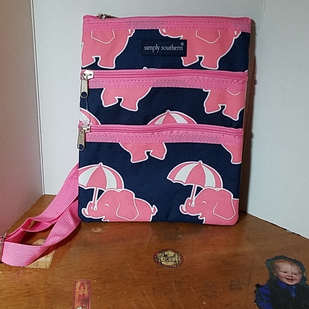 Simply Southern Elephant Umbrella Blue & Pink